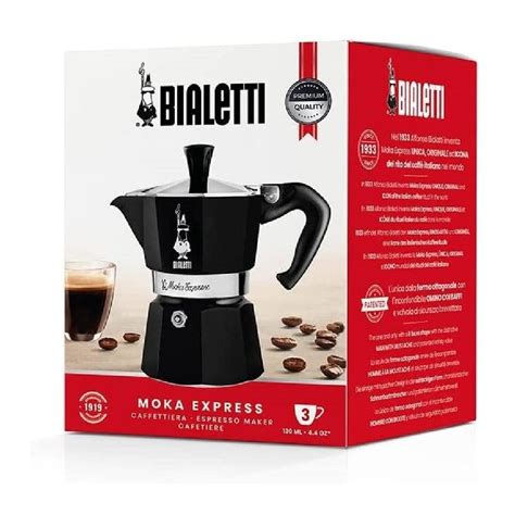 Bialetti Moka 3 Cup Black Espresso Maker Big W