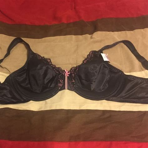 Black With Pink Lace Vassarette Bra Nwt 36dd Pink Lace Lace Bra