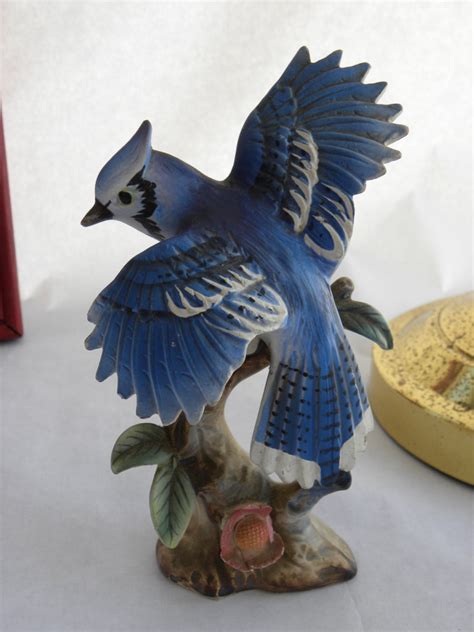 Blue Jay Porcelain Bird Bird Figurine Napco Porcelain Made