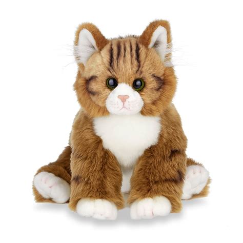 Bearington Collection Manny Plush Stuffed Animal Orange Tabby Maine Coon Cat, Kitten 15 inches ...