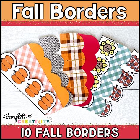 Fall Bulletin Board Borders | Confetti & Creativity