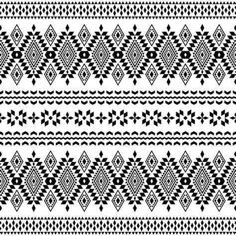 Border pattern with Native American. Geometric seamless ethnic pattern ...