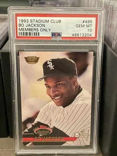 Bo Jackson Members Only 495 Prices 1993 Stadium Club Baseball Cards