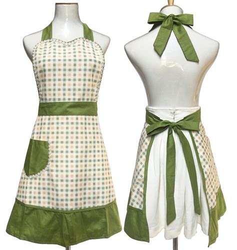 Lovely Sweetheart Retro Kitchen Aprons Woman Girl Cotton Cooking Salon