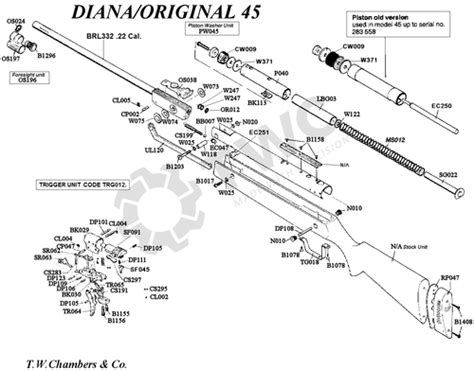 Airgun Spares Diana Original Gecado T W Chambers And Co