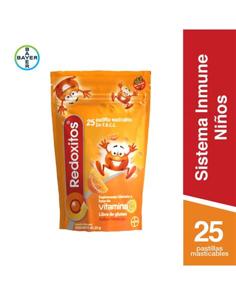 REDOXITOS Vitamina C Sabor Naranja X 25 Pastillas Masticables