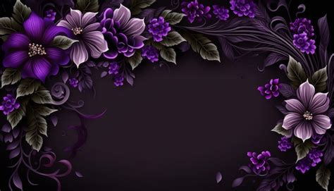 Premium Photo | Purple flowers on a dark background