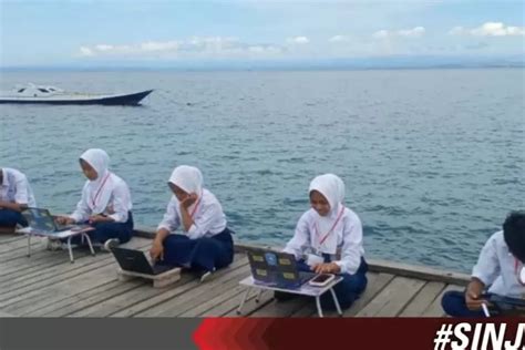 Susah Jaringan Internet Siswa Smpn 31 Sinjai Di Sulsel Kerjakan Ujian