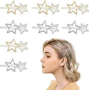 8 Pcs Hair Clips Women Hair Slides For Women Diamante Hair Pins For