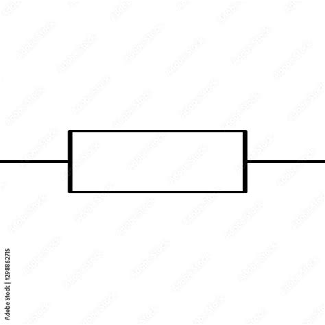 Resistor Component Symbol For Circuit Design Stock Illustration | Adobe Stock