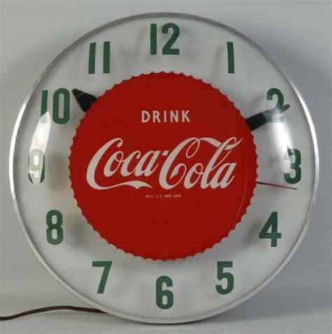 1950s Coca Cola Lighted Clock Value Price Guide