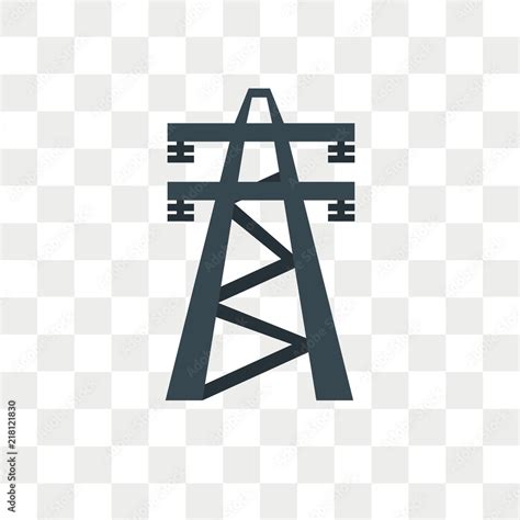 Electric tower vector icon isolated on transparent background, Electric tower logo design Stock ...