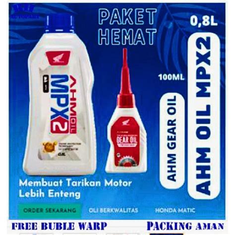 Jual PROMO Paket Oli Mpx2 Dan Gardan Ahm Paket Oli Matic Paket Oli