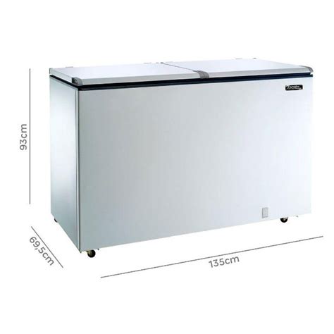 Freezer Horizontal 437L 2 Portas Superiores Esmaltec Branco