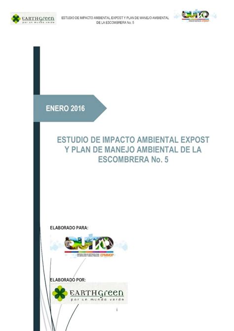 PDF ESTUDIO DE IMPACTO AMBIENTAL EXPOST Y PLAN DE Sitp Pichincha