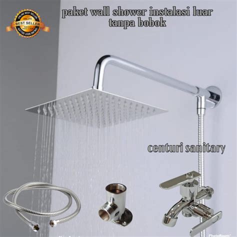 Promo Wall Shower Stainless Set Tanpa Bobok Stainles Inch Jakarta