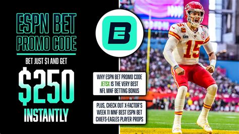 Espn Bet Promo Code Get 250 Bonus Mnf Chiefs Eagles Props