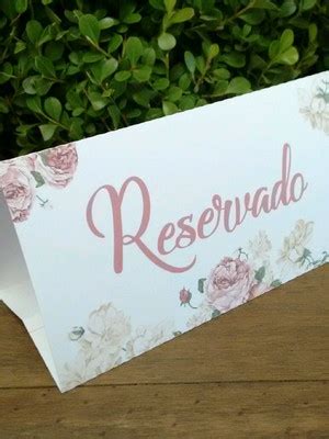 Placa Reservado Casamento E Etc Compre Produtos Personalizados No Elo