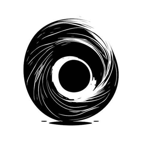 Premium Vector Black Hole Icon Hand Draw Black Colour Space Out Logo