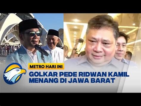 Pede Menang Golkar Dorong Ridwan Kamil Maju Pilgub Jabar 2024 YouTube