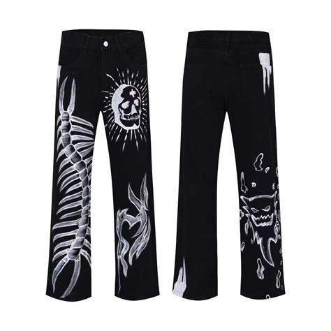 Hip Hop Keel Skull Jeans Helloice Apparel