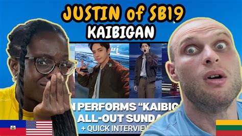 REACTION TO JUSTIN SB19 Kaibigan Live On All Out Sundays FIRST