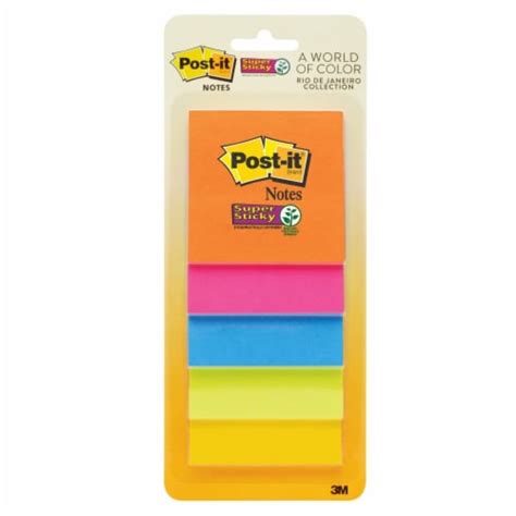 Post It® Super Sticky Notes Rio De Janeiro Collection 5 Pack 3 X 3