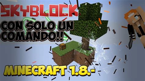 COMO HACER UN MAPA DE SKYBLOCK CON 3 COMANDOS SOLO YouTube