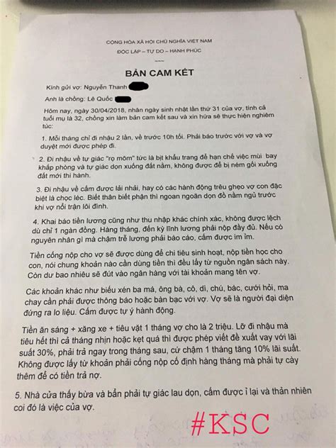 Giấy tờ hợp lệ tại Việt Nam Mẫu bản cam kết vợ chồng Đầy đủ và chuẩn xác