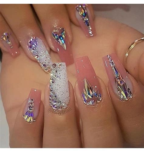 Pin By Yelicatorres Mojg On Nail Art Designs Swarovski Nails Bling