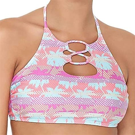 Hot Water Swim Hot Water Womens Standard High Neck Halter Bikini