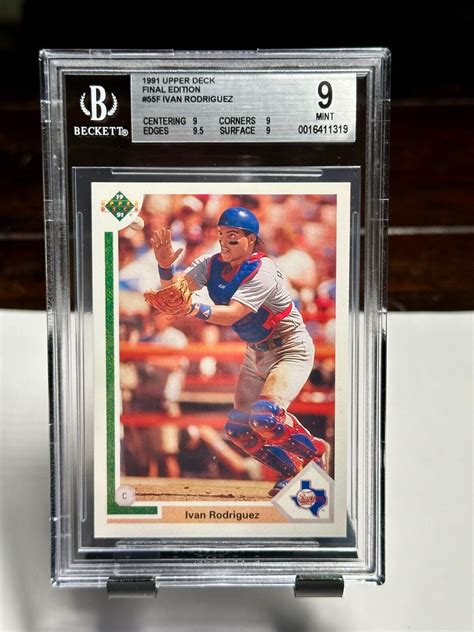 1991 Upper Deck Final Edition 55F Ivan Pudge Rodriguez BGS Graded