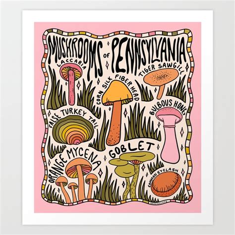 Psychedelic Posters Mushrooms