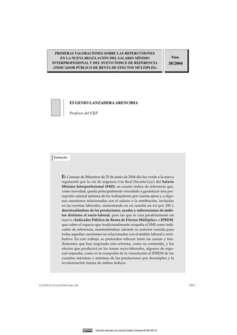 PDF Primeras Valoraciones Sobre Las Repercusiones En La Nueva