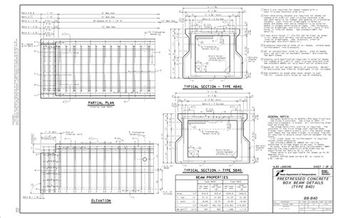 Type B Box Beam Details Prestressed Concrete Bb