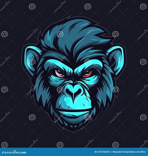 A Logo Of A Angry Monkey Head Designed In Esports Illustration Style