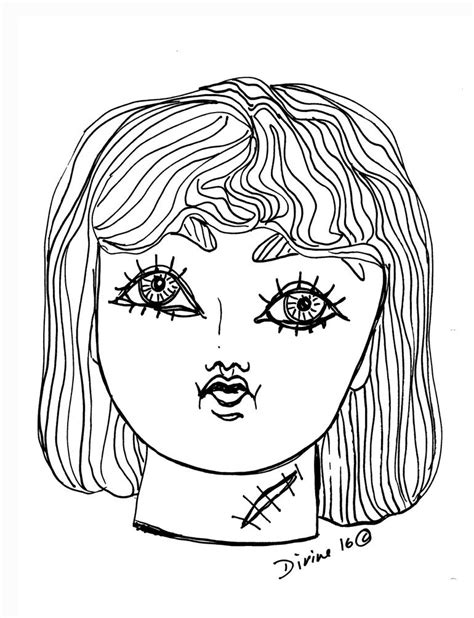 Scary Doll Drawings