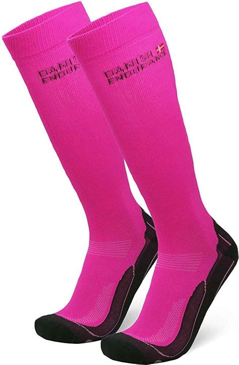 Danish Endurance Graduated Compression Socks Pink 1 Pair Us Women 8 10 Us Men