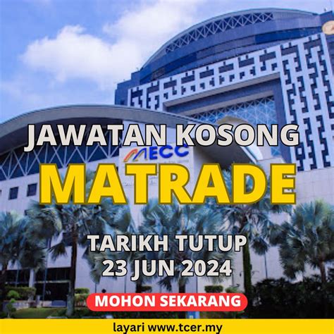 Pengambilan Pelbagai Jawatan Kosong MATRADE Tahun 2024 TCER MY