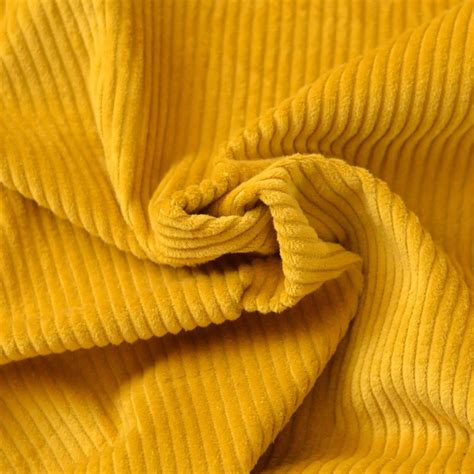 Tissu Velours Grosses C Tes Jaune Moutarde A A Patrons