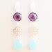 Amethyst Aqua Chalcedon Ohrringe Silber Edle Lange Etsy De