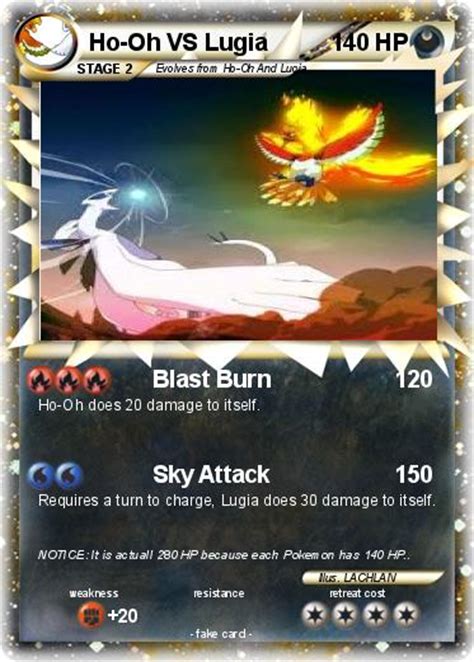 Pokémon Ho Oh VS Lugia 33 33 - Blast Burn - My Pokemon Card