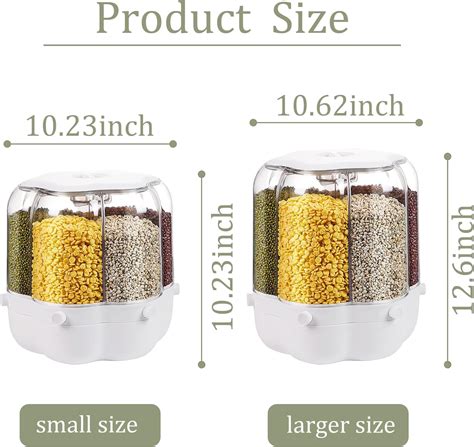 Xiyao Lb Rice And Grain Storage Container Rotating Food