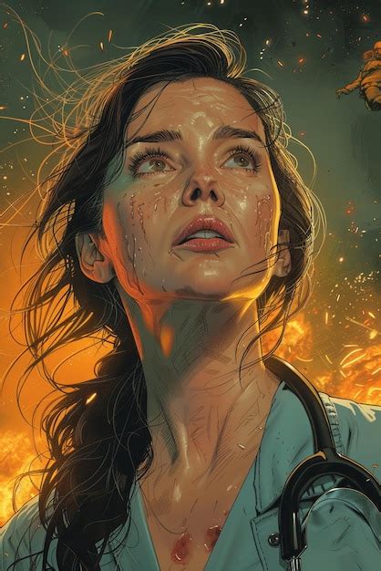 Premium Photo | Poignant scene in graphic novel where doctor saves ...