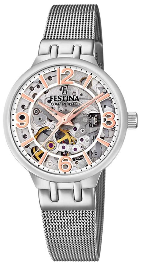 Festina F Automatic Skeleton Sapphire Zegarek Net