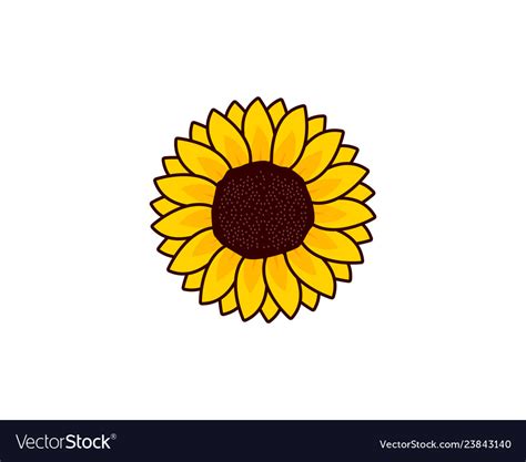 Sunflower logo Royalty Free Vector Image - VectorStock