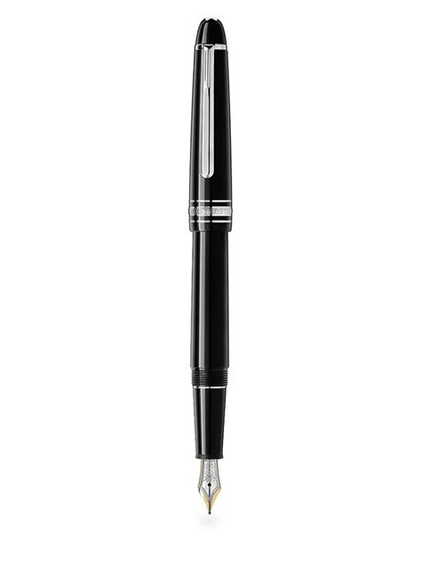 Mont Blanc Meisterst Ck Platinum Coated Classique Fountain Pen Black