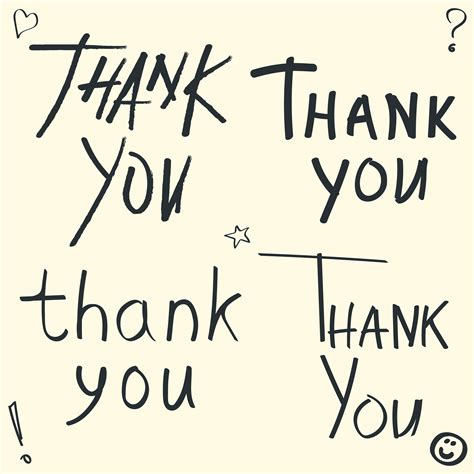 Thank You Lettering 557893 Vector Art At Vecteezy