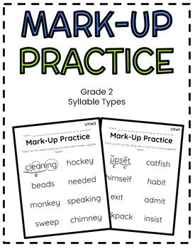 Mark Up Practice FUNdations Aligned Level 2 Units 1 17 By Mrs Baris