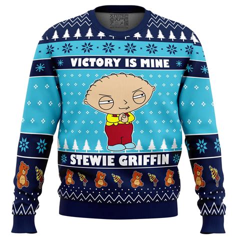 Victory is Mine Family Guy Ugly Christmas Sweater - Anime Ape